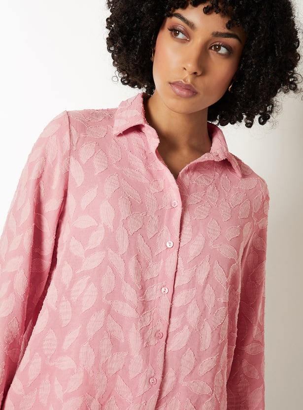 Women Textured Regular Fit Shirt