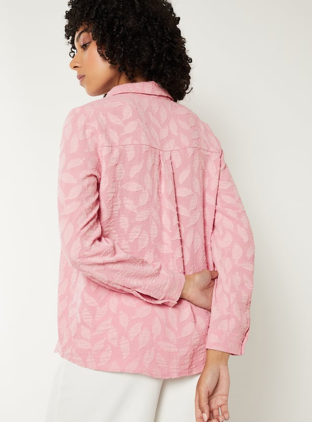 Women Textured Regular Fit Shirt