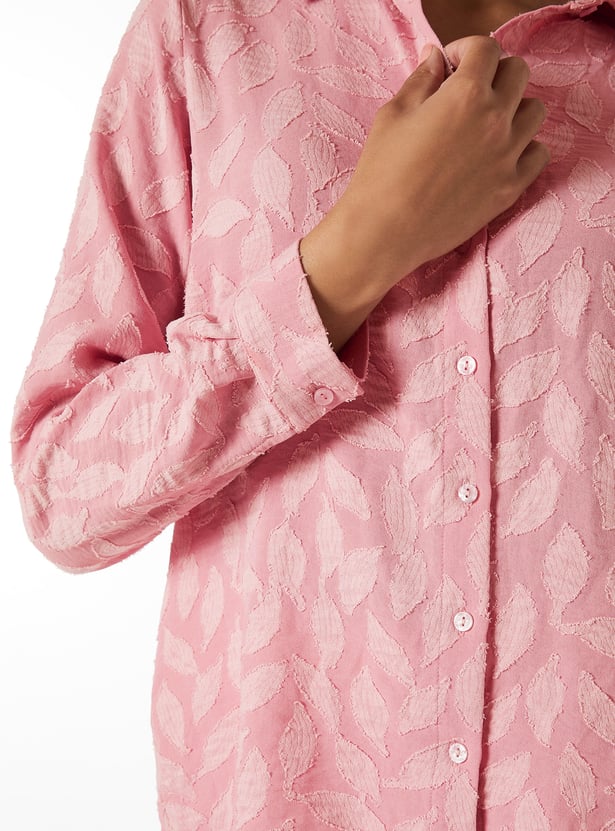 Women Textured Regular Fit Shirt