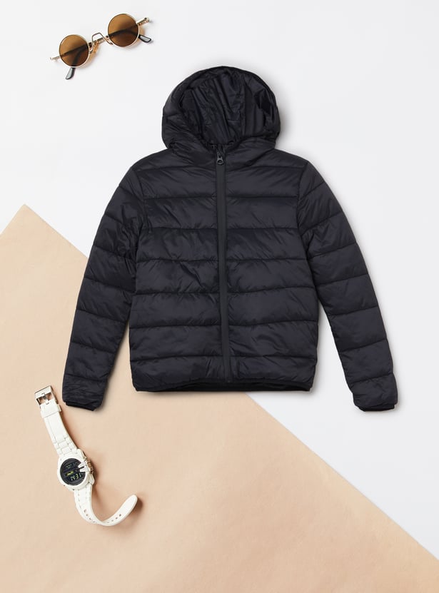 Boys Quilted Hooded Jacket