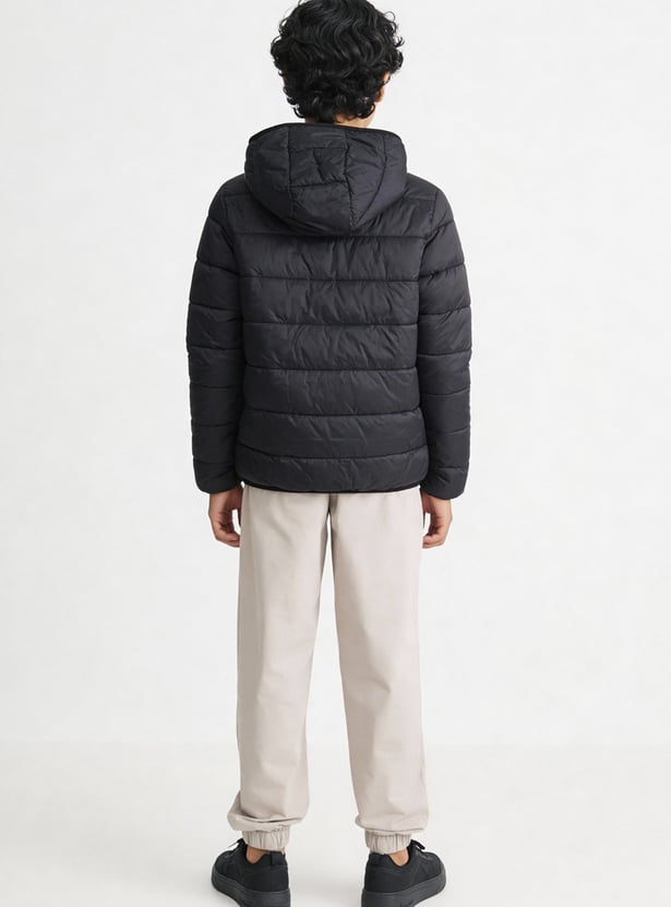 Boys Quilted Hooded Jacket