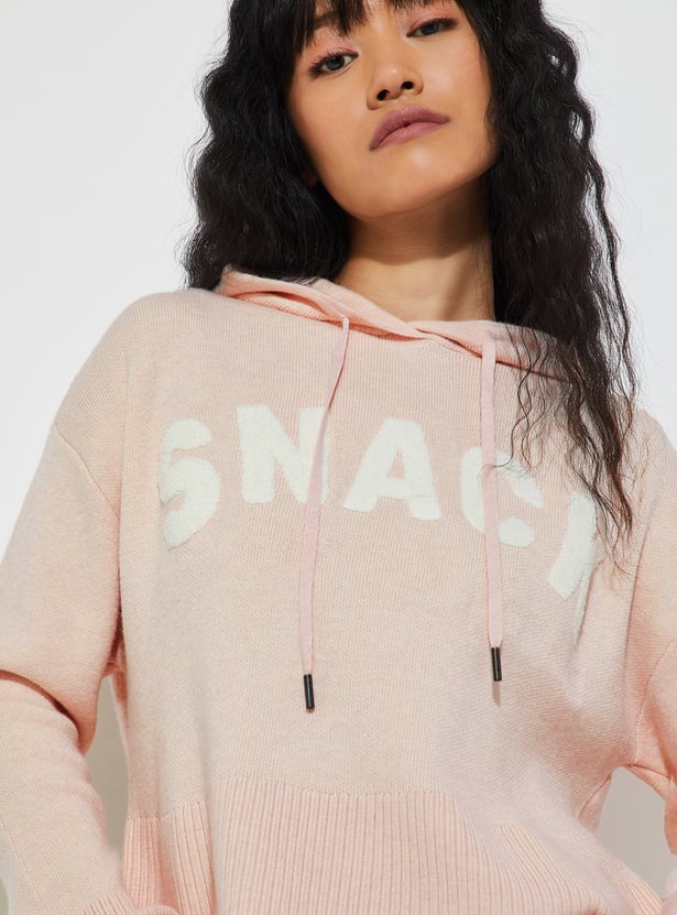 URB_N Women Printed Hooded Sweatshirt