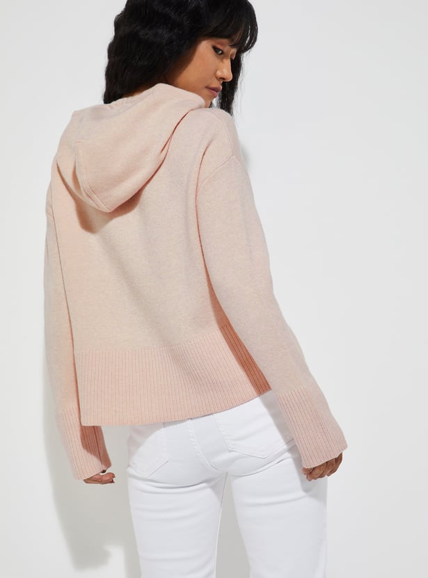 URB_N Women Printed Hooded Sweatshirt