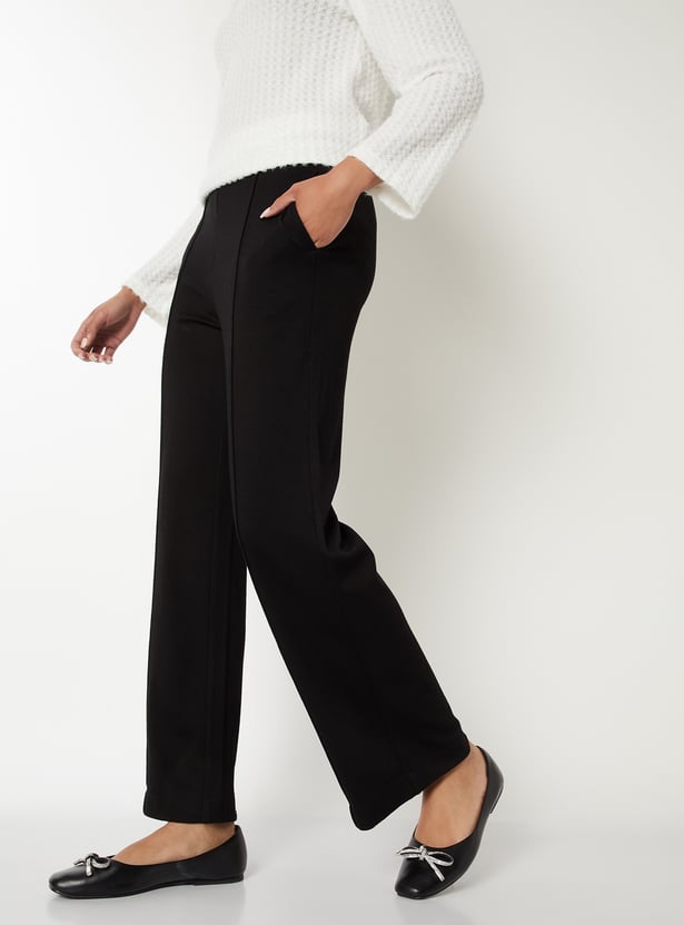 Women Textured Trousers