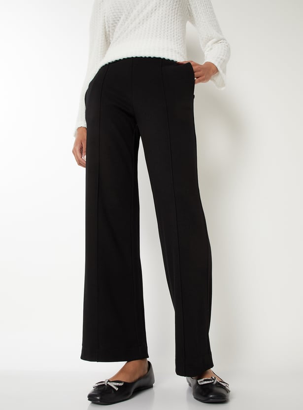 Women Textured Trousers