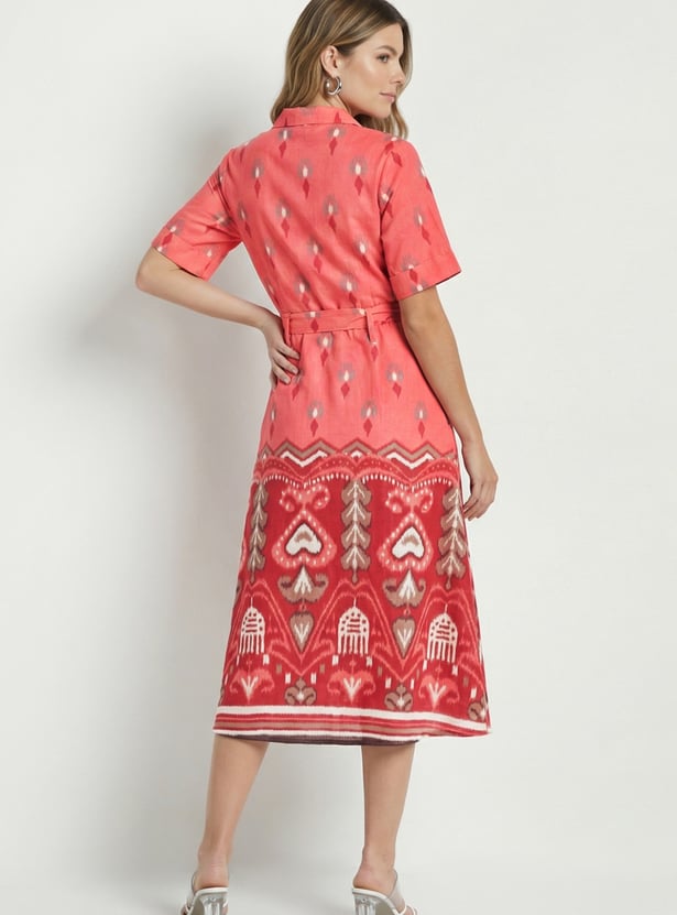 Women Printed Shirt Dress