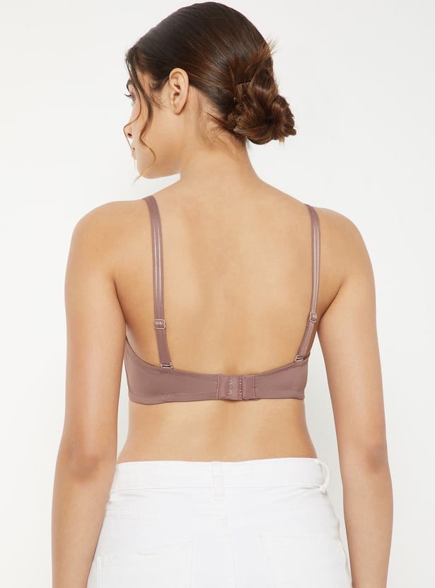 Women Solid Padded Non-Wired T-shirt Bra