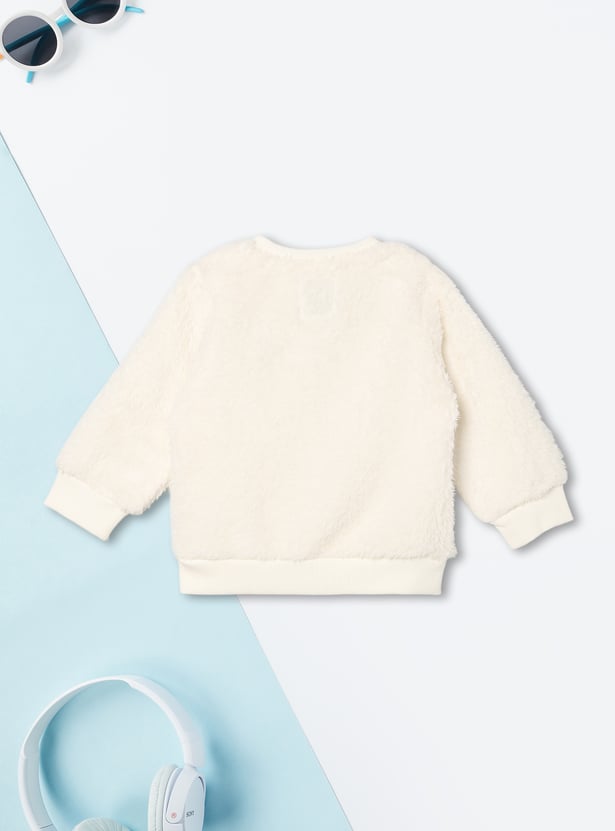 Boys Solid Fuzzy Joggers Set