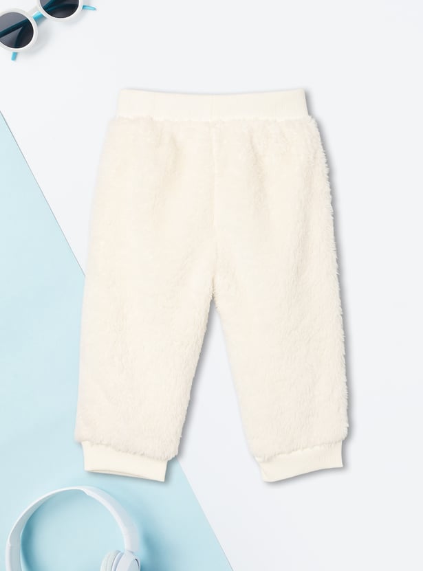 Boys Solid Fuzzy Joggers Set