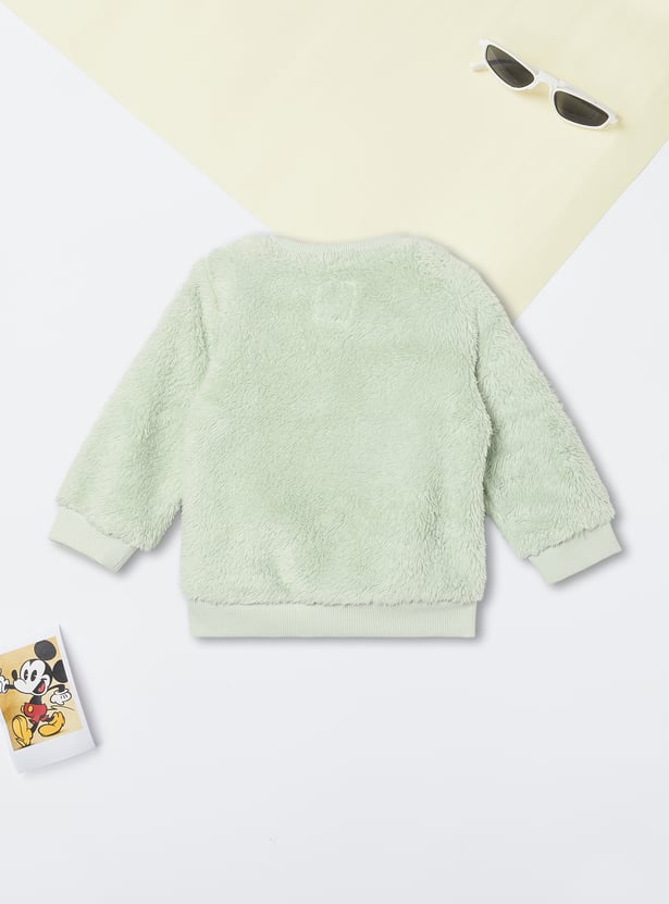 Boys Solid Fuzzy Joggers Set