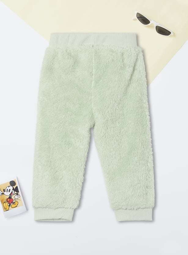 Boys Solid Fuzzy Joggers Set