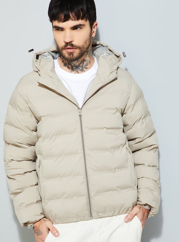 URB_N Men Puffer Hooded Jacket