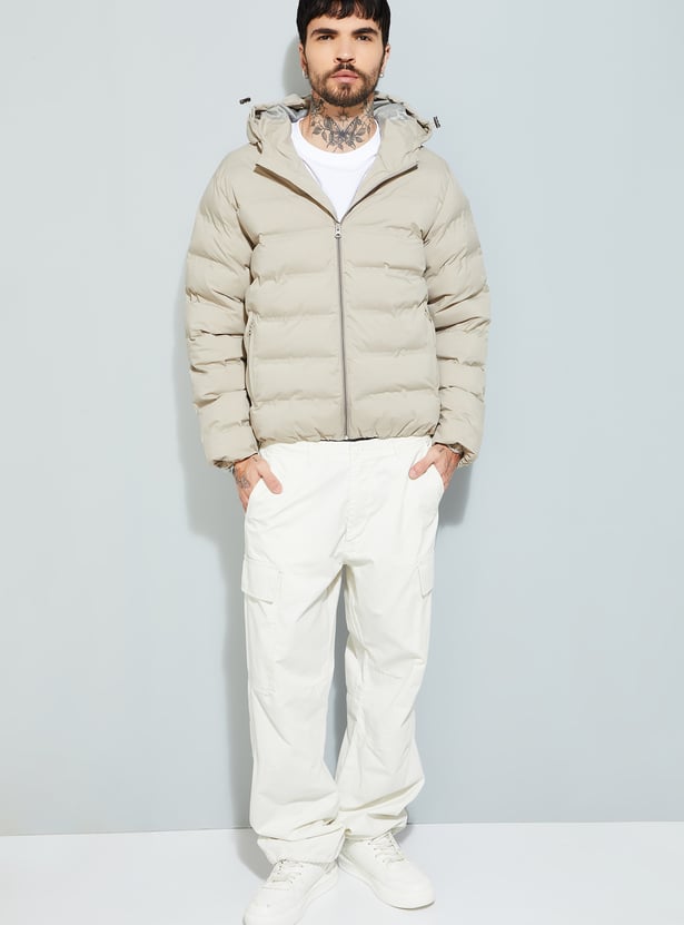 URB_N Men Puffer Hooded Jacket