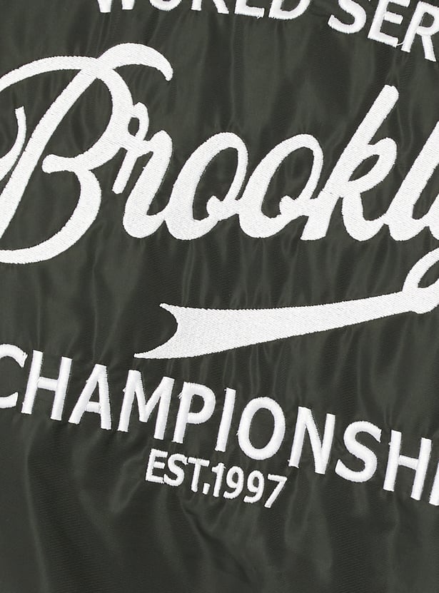 Men Embroidered Varsity Jacket