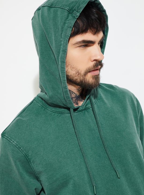 URB_N Men Solid Hooded Sweatshirt