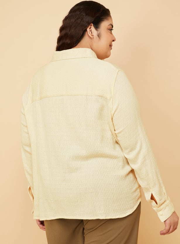 Women Textured Regular Fit Shirt