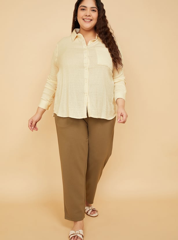 Women Textured Regular Fit Shirt