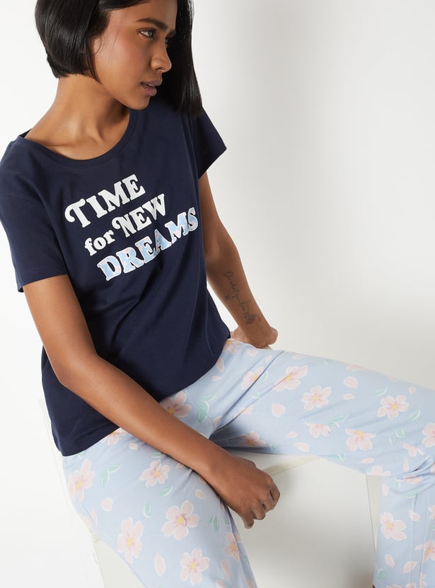 Women Printed PJ Set