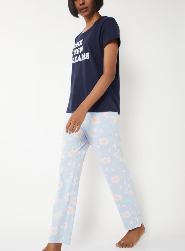 Women Printed PJ Set
