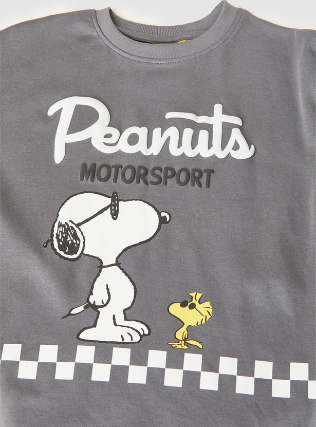 Boys Peanuts Print Shorts Set