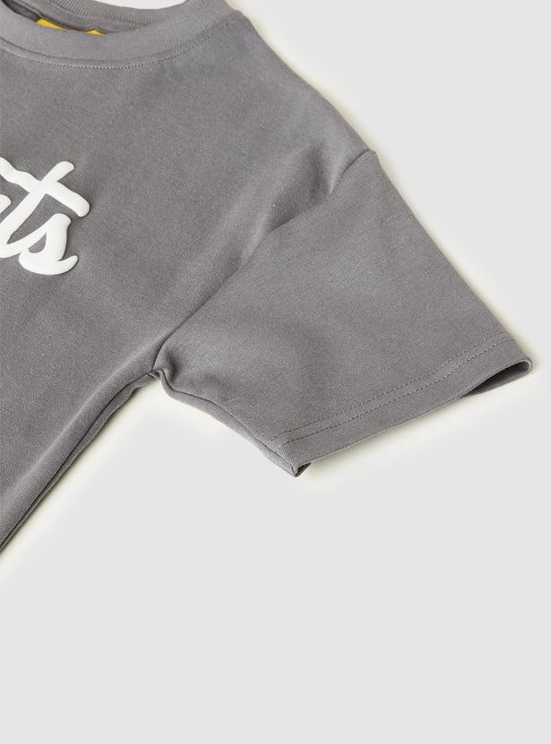 Boys Peanuts Print Shorts Set