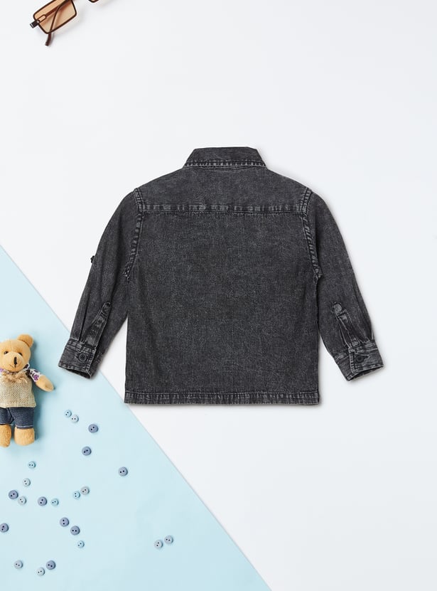 Boys Washed Oversized Denim Shirt