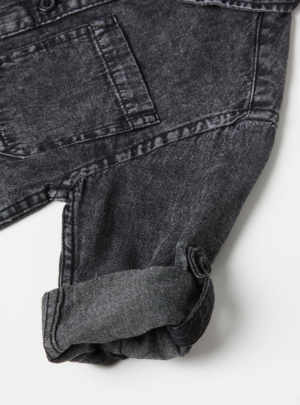 Boys Washed Oversized Denim Shirt