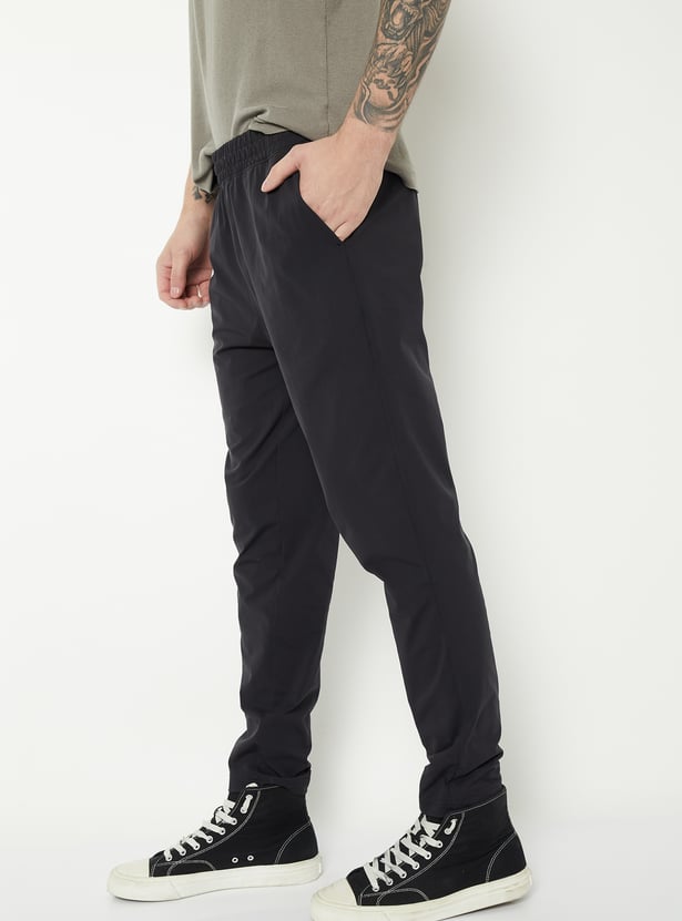 Men Solid Athleisure Track Pants