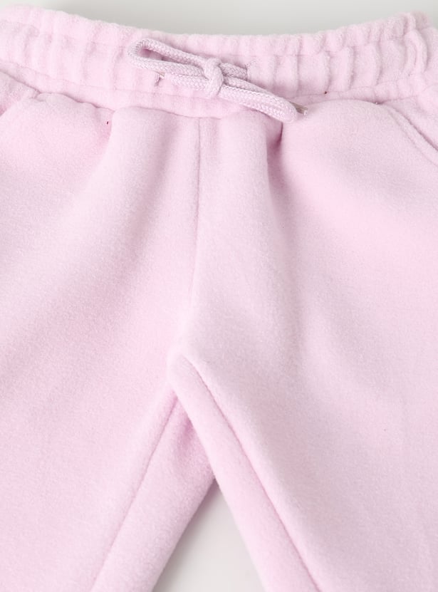 Girls Sequinned Velour Trousers Set