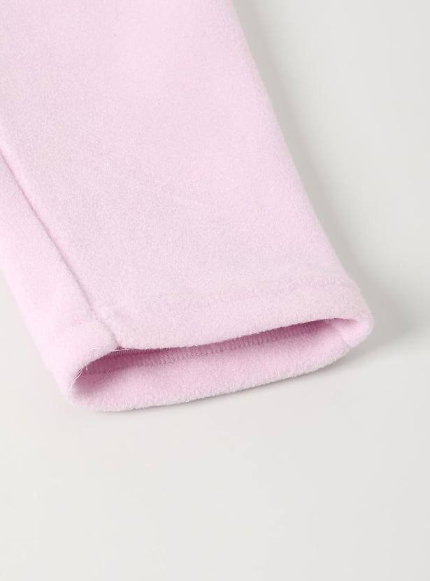 Girls Sequinned Velour Trousers Set