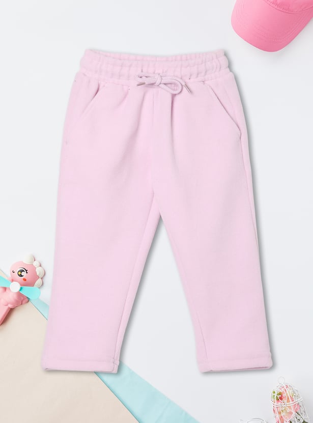 Girls Sequinned Velour Trousers Set