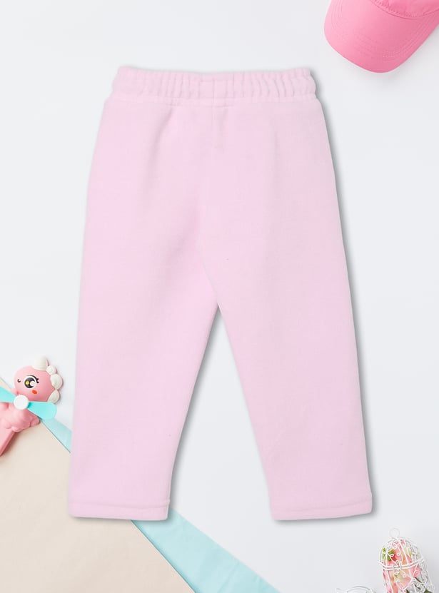 Girls Sequinned Velour Trousers Set