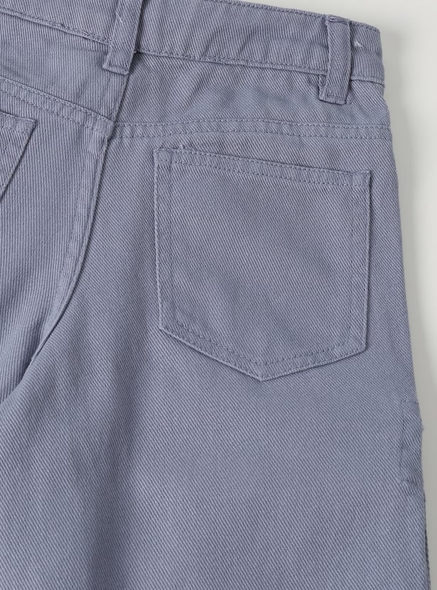 Boys Solid Cargo Trousers