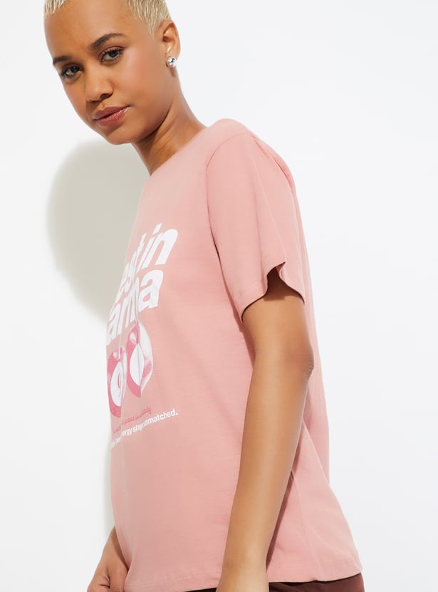 ALAYA F x URB_N Women Graphic Print Relaxed Fit T-shirt