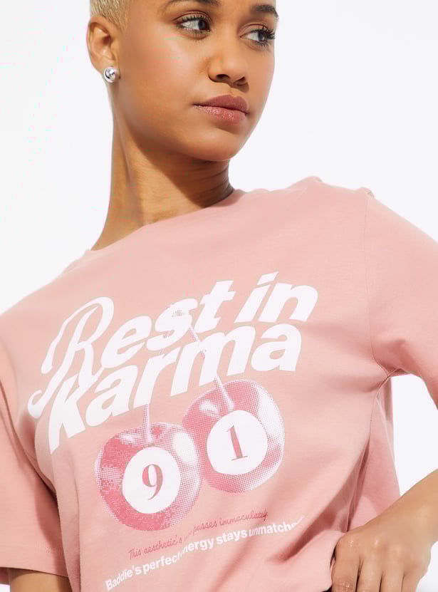 ALAYA F x URB_N Women Graphic Print Relaxed Fit T-shirt