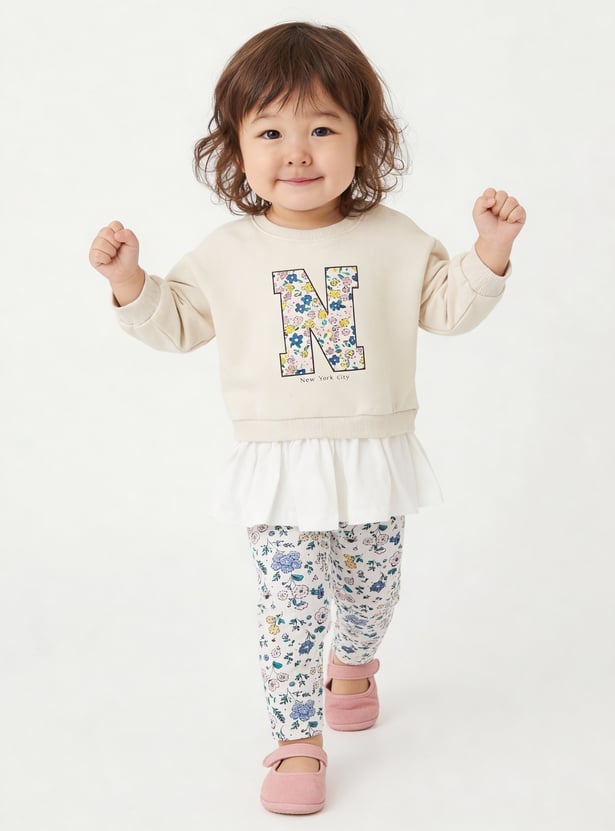 Girls Printed Leggings Set