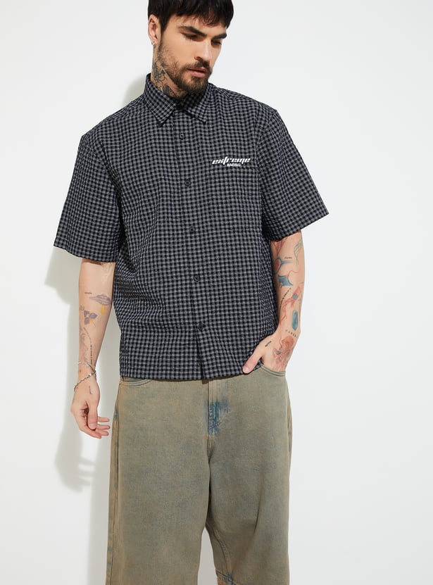 URB_N Men Checked Regular Fit Shirt