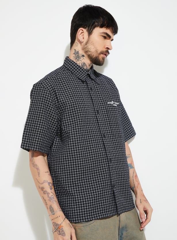 URB_N Men Checked Regular Fit Shirt