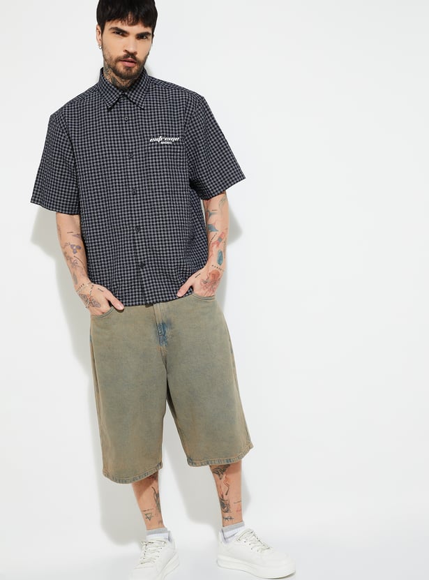URB_N Men Checked Regular Fit Shirt
