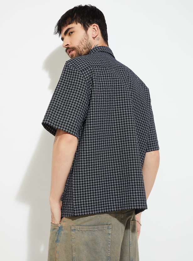 URB_N Men Checked Regular Fit Shirt