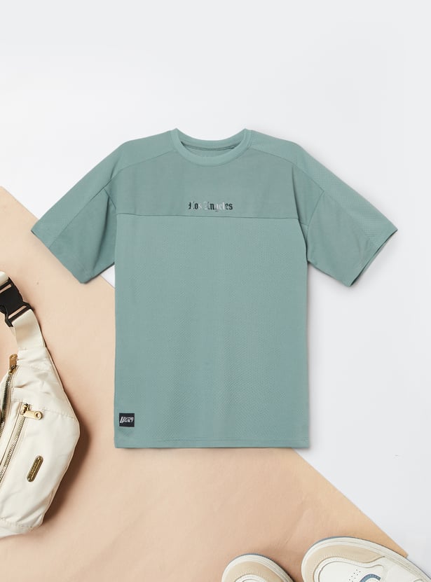 Boys Textured Knit T-shirt