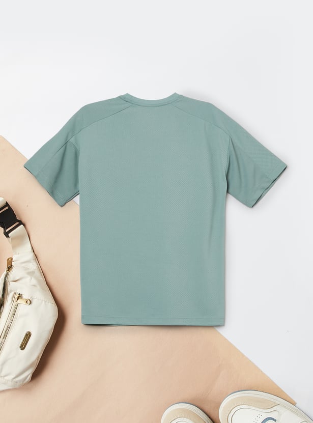 Boys Textured Knit T-shirt