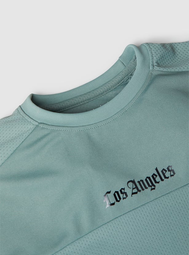 Boys Textured Knit T-shirt