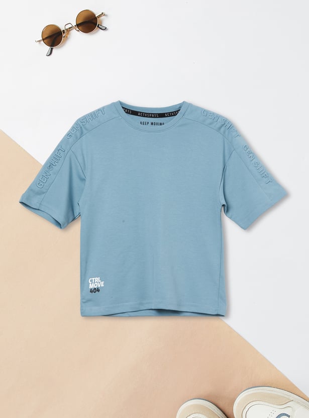 Boys Embossed Shorts Set