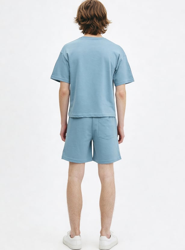 Boys Embossed Shorts Set