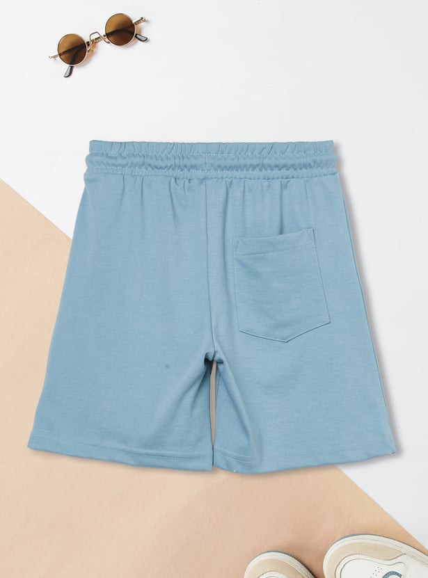 Boys Embossed Shorts Set