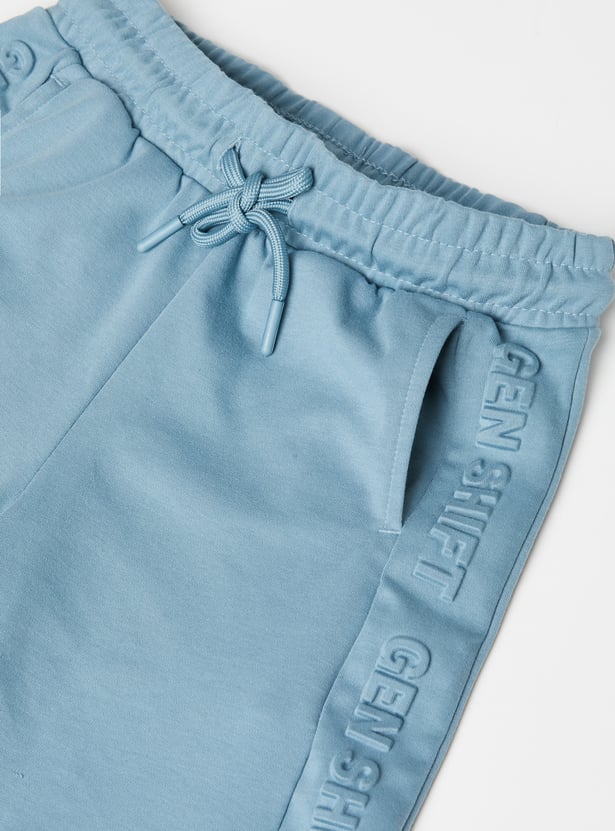 Boys Embossed Shorts Set