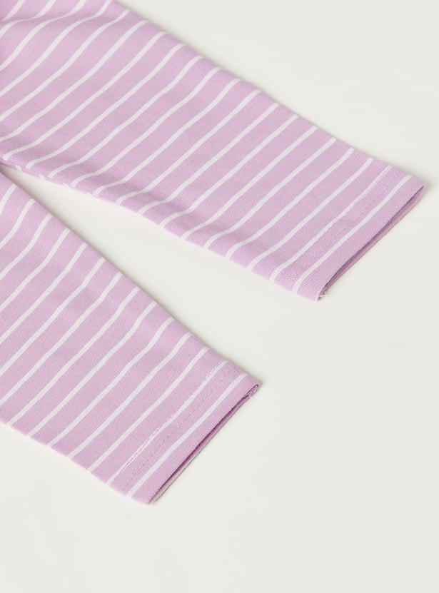 Girls Striped Leggings