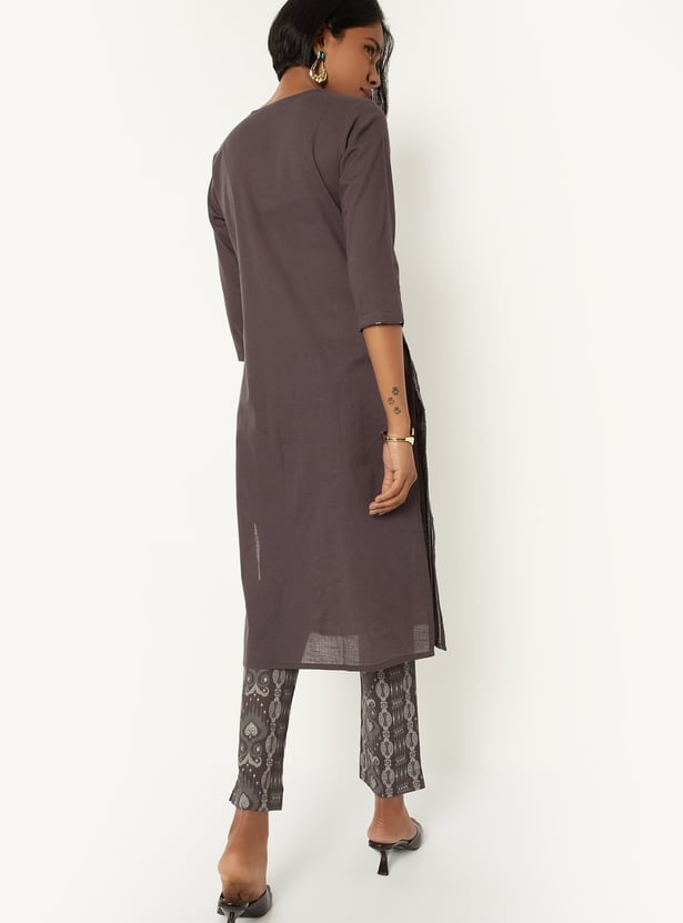 Women Printed Straight Kurta Set
