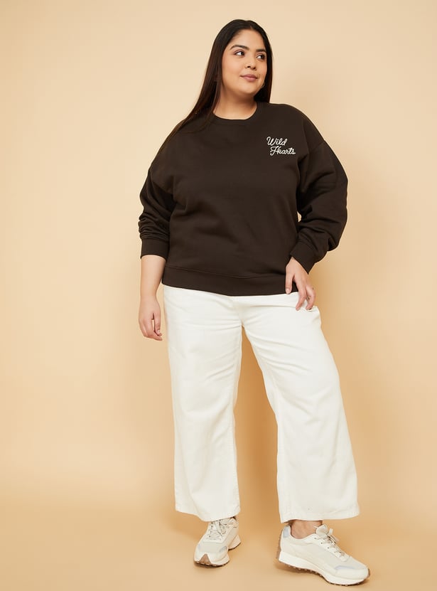 ALAYA F x URB_N Women Printed Oversized Sweatshirt